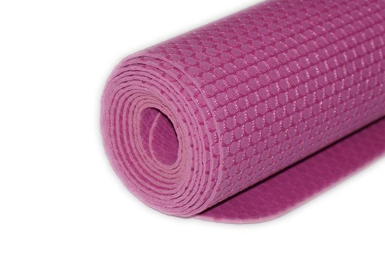 Коврик для йоги каучук розовый