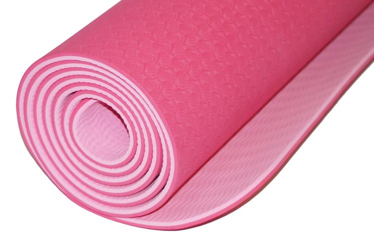 Коврик для йоги TPE розовый
