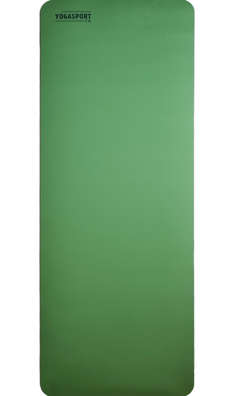 Коврик для йоги зелёный